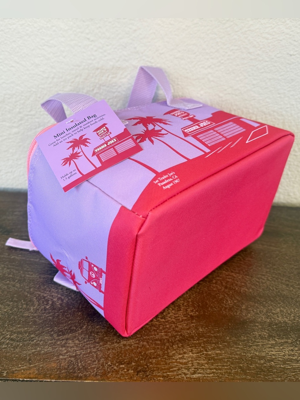 Trader Joe’s Mini Insulated Cooler Bags — Striped Pink & Pink/Purple (2 Total - Picture 12 of 14